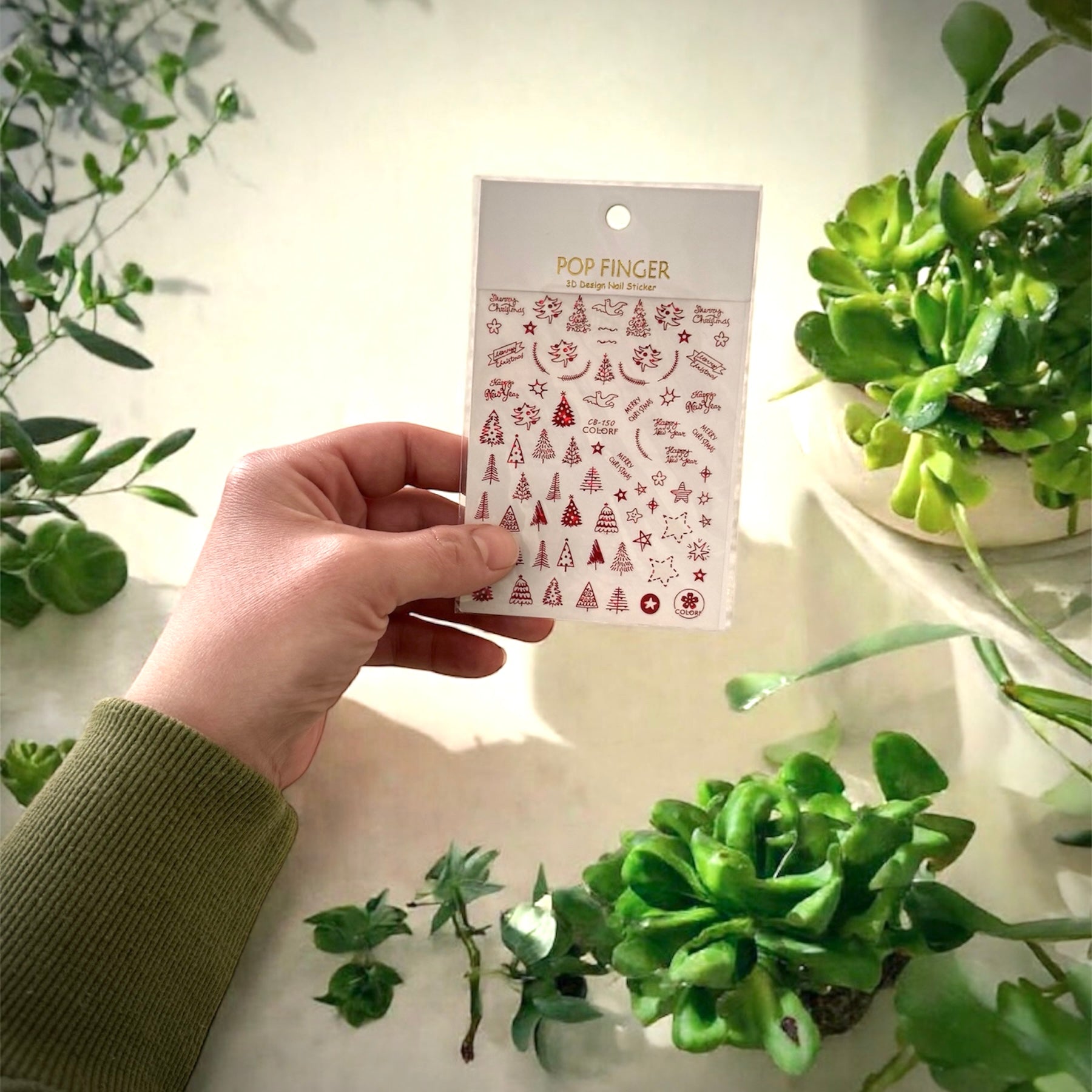 Xmas Nail Art Stickers (Red)