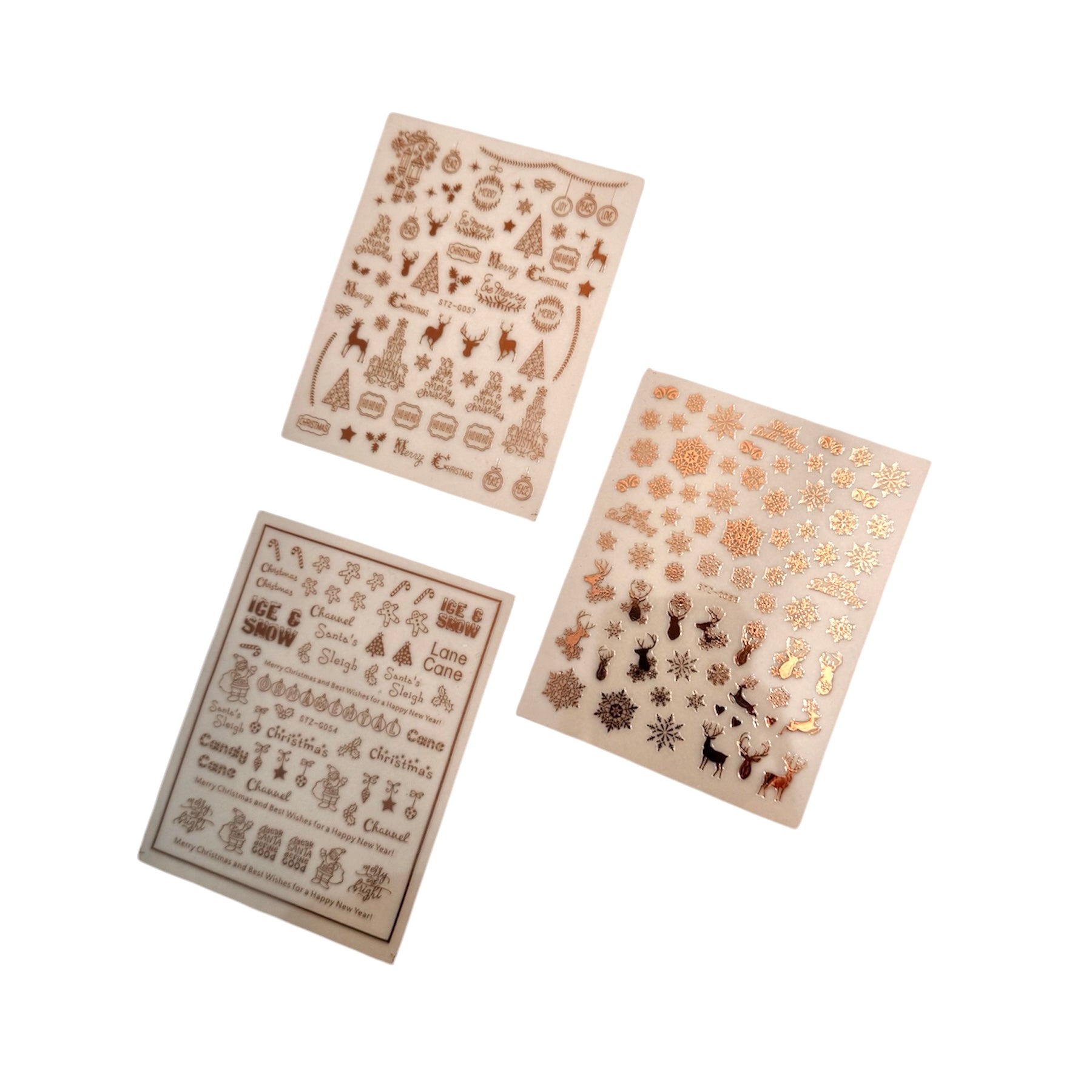 Gold Xmas Sticker Sets