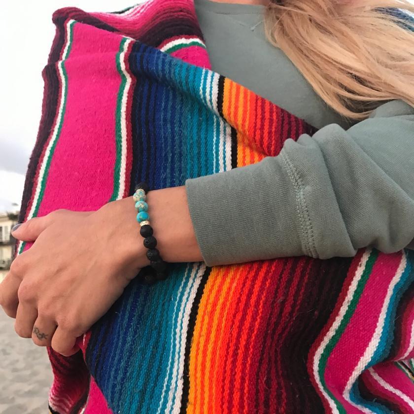 Essential Oil Diffusing Bracelet - Turquoise