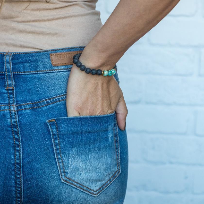 Essential Oil Diffusing Bracelet - Turquoise