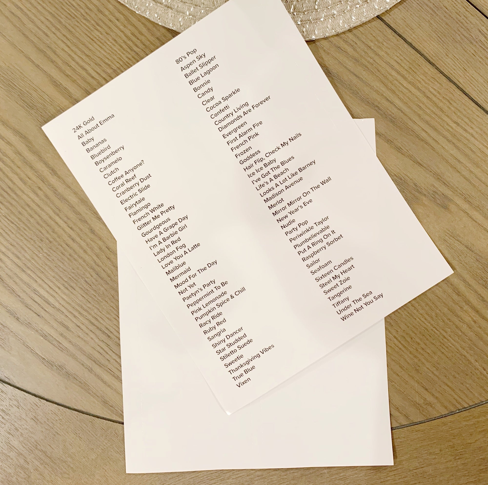 Glitzy Dip Swatch Labels